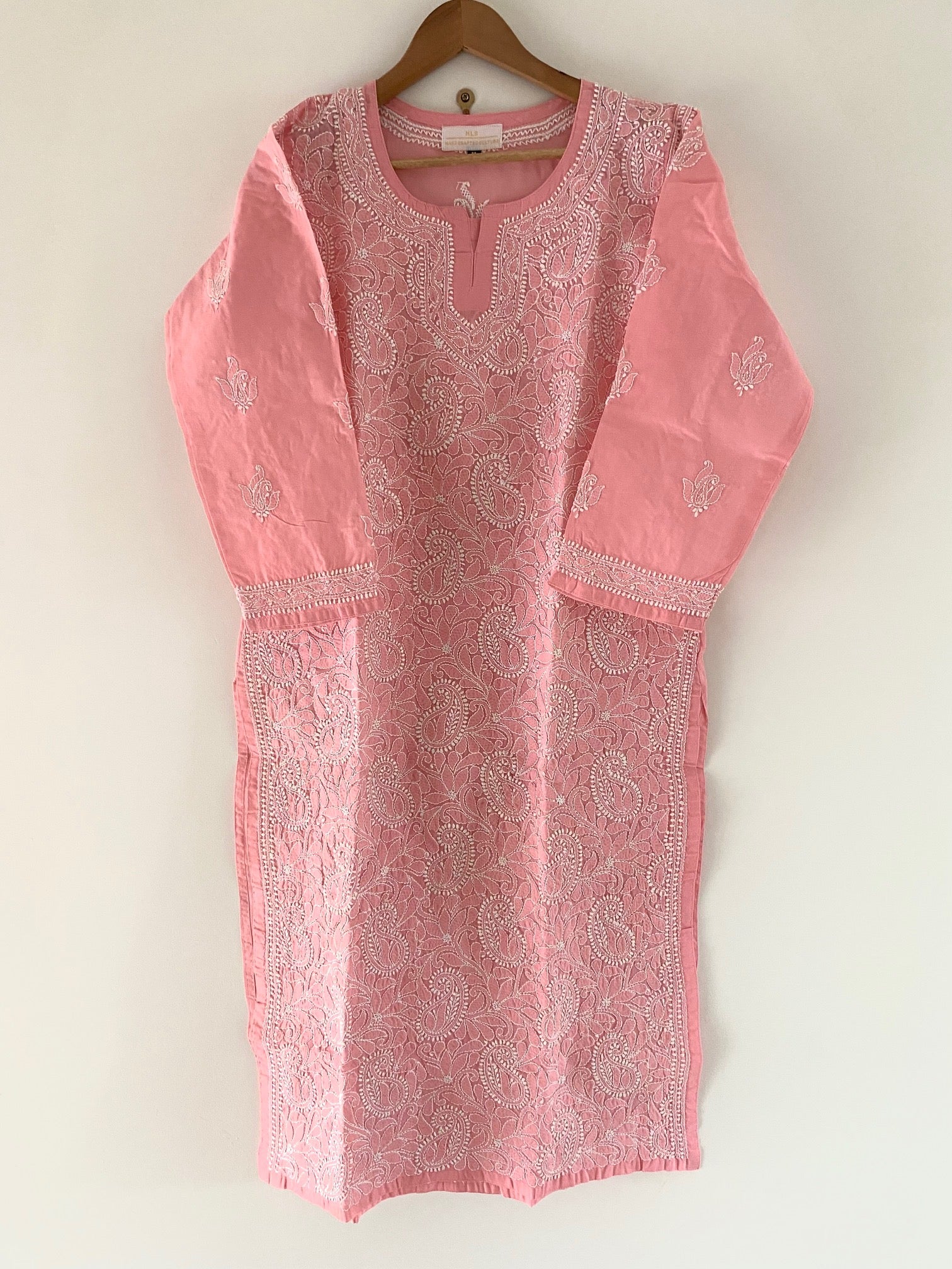 Pink Front Jaal Chikankari Kurta