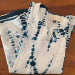 Load image into Gallery viewer, Chikankari Tie-Dye Kurta - Indigo Blue &amp; White
